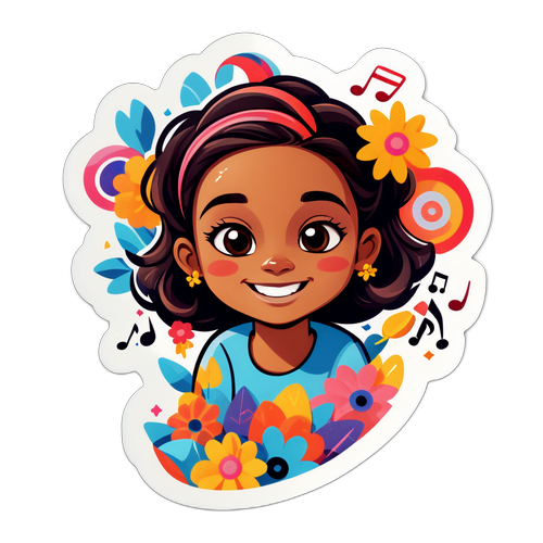 Speelse sticker van Clara Cleymans