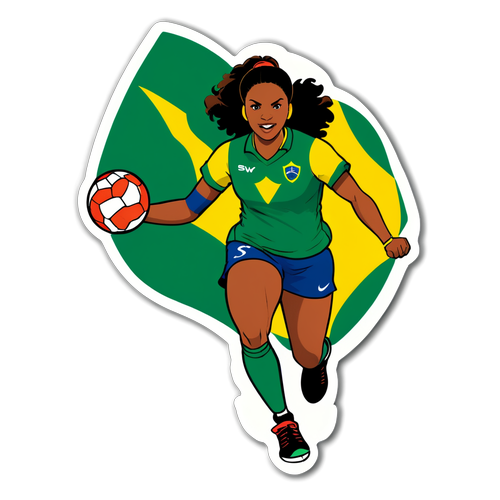 Força Feminina em Ação: O Adesivo que Celebra o Orgulho do Handebol Brasileiro!