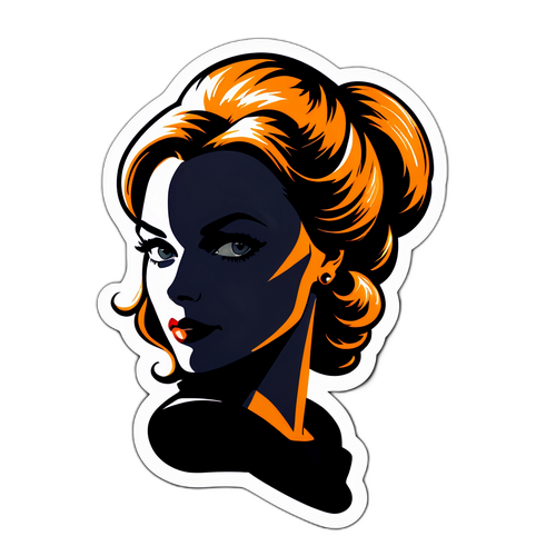 Stylisierte Darstellung von Christa Kummer im klassischen Hollywood-Silhouette