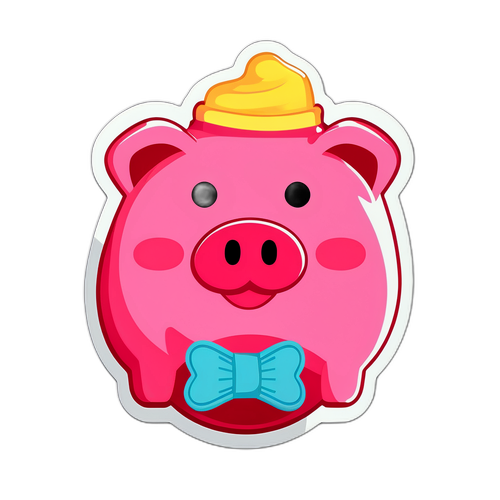 Porquinho Cofre em Forma de Meia