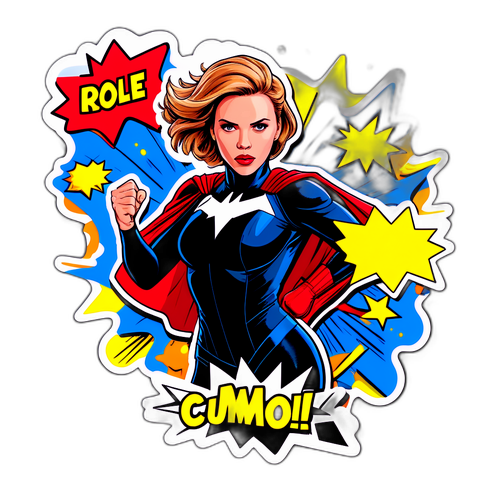 Superhero Scarlett Johansson Sticker