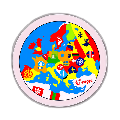 Une carte stylisée de l'Europe