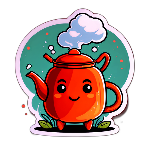 Personaggio di kettle di rame ansioso