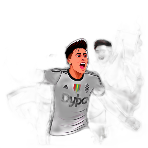 Ilustração de Dybala em Celebração