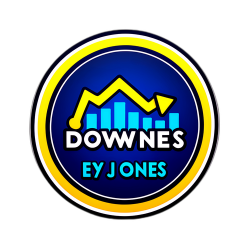 Stiker Profesional Dow Jones dengan Simbol Kewangan