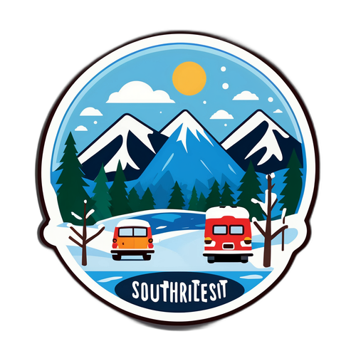 东北冬季旅行贴纸