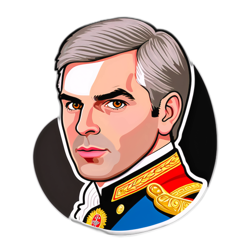 Mini portrettklistremerke av Prins Andrew