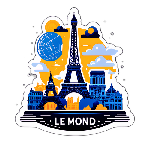 Stilig representasjon av Le Monde