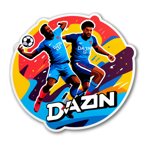 Sticker de DAZN que simboliza la emoción de ver deportes en streaming