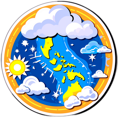 Detalyadong Sticker ng Mapa ng Panahon ng PAGASA