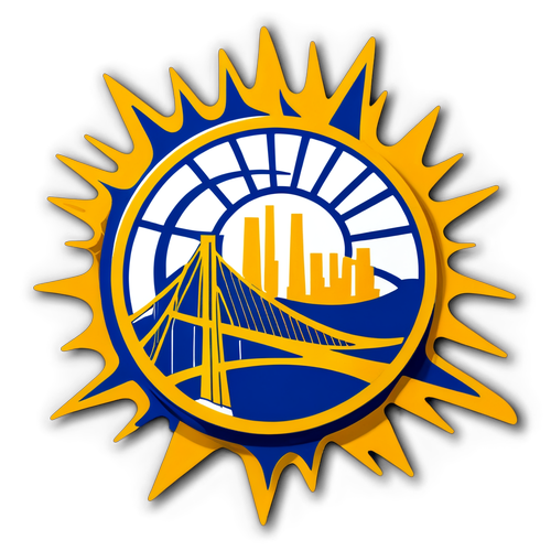 Stylized Golden State Warriors Logo Sticker