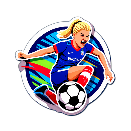 Sports-tema klistremerke av Andrine Hegerberg