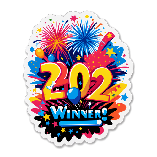 Sticker ter viering van overwinning