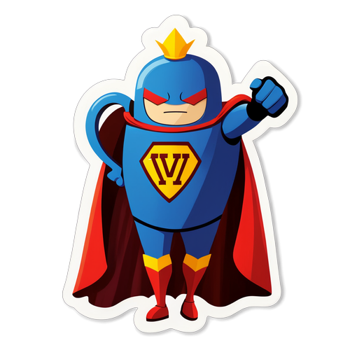Stiker Kartun Piala FA Superhero
