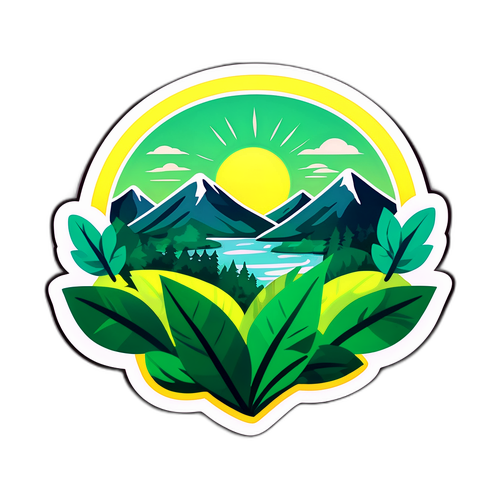 Sticker thể hiện tình yêu với thiên nhiên