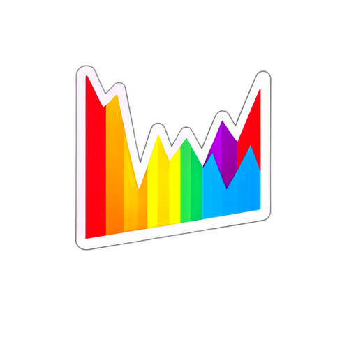 MSCI 지수 상승 추세 그래프 스티커