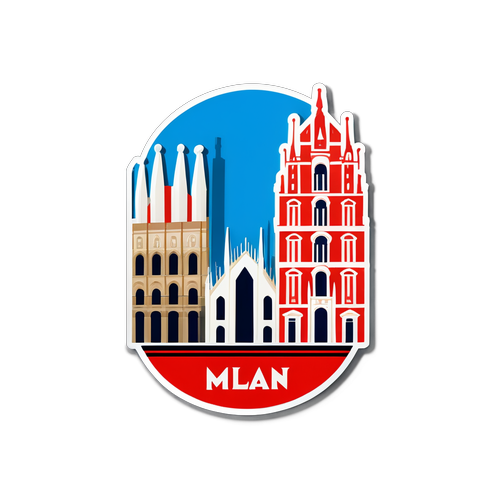 Sticker Milan vs Empoli con i luoghi iconici