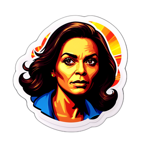 Sticker von Simone Thomalla in kraftvoller Schauspielmoment