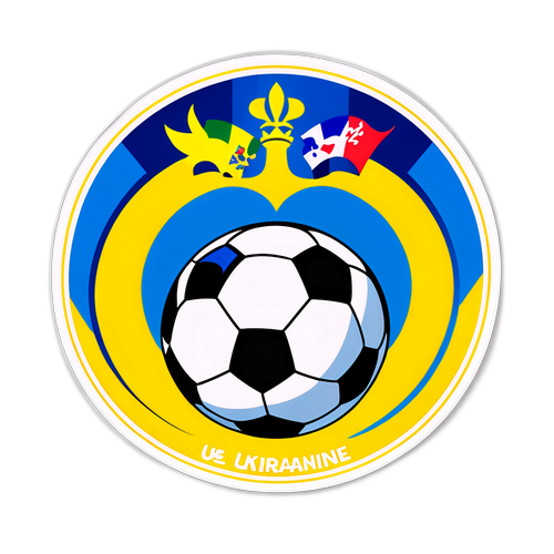 Sticker dedicat meciului dintre Ucraina și Franța