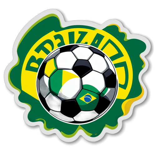 Bola de Futebol Verde e Amarela