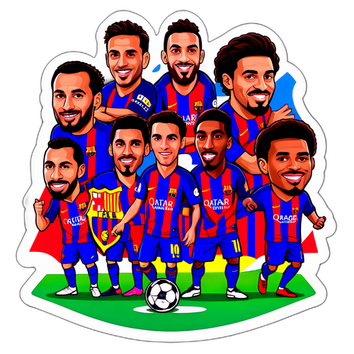 Sticker ya Timu za FC Barcelona dhidi ya Real Madrid