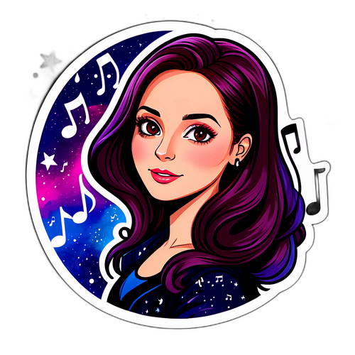 Adesivo Artistico di Annalisa con Sfondo Galattico