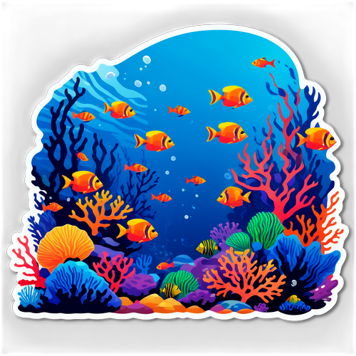 Vibrant Underwater Coral Reef Scene
