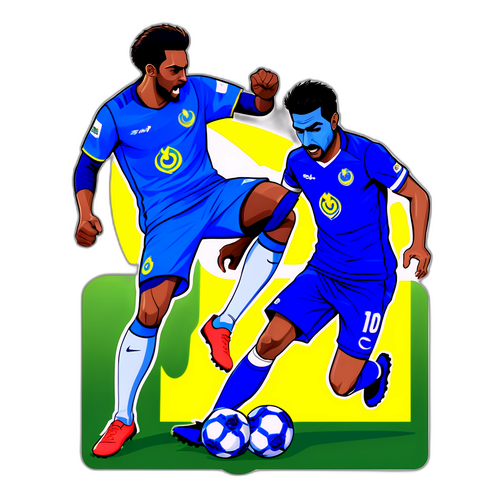 Akciódús grafika Al-Gharafa és Al-Hilal csapatairól a pályán