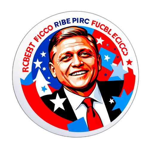 Samolepka pro volební kampaň Roberta Fica