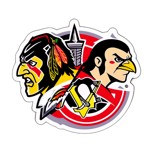 Fierce Rivalry: Blackhawks vs. Penguins Sticker