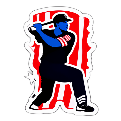 Patriotic Baseball Silhouette