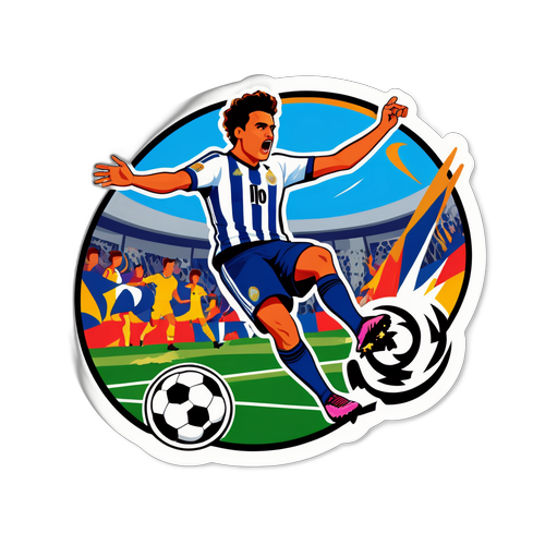 Dramatikong Disenyo ng Sticker ng Labanan sa Talavera vs. Real Madrid