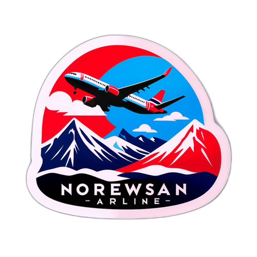 Norjalaisen lentoyhtiön logo ja Norjan kauneus
