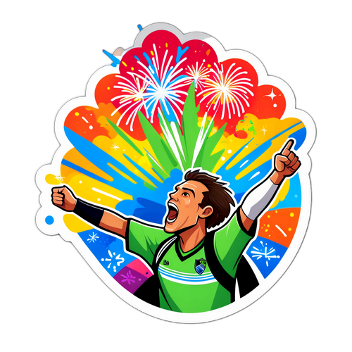 Stiker Penggemar Sounders Merayakan Kemenangan