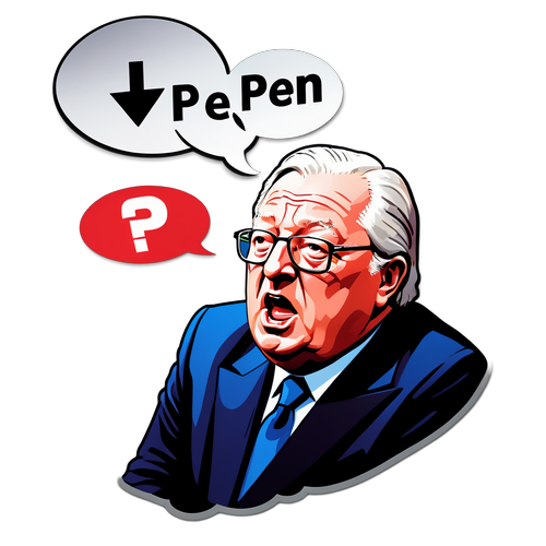 Et slående portræt af Jean-Marie Le Pen i en politisk debat