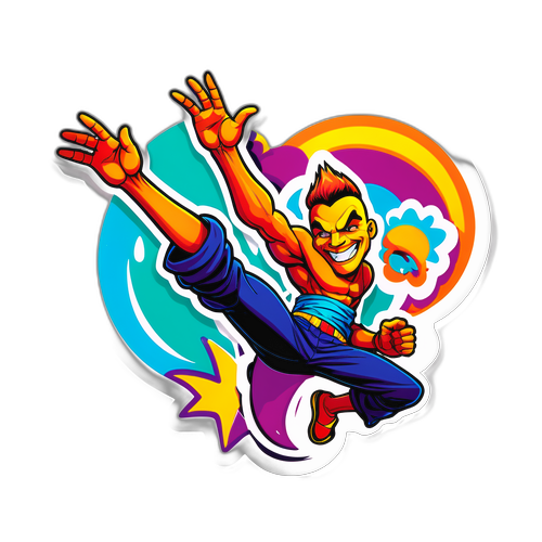 야닉 시너의 활기찬 포즈 스티커