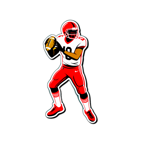 สติกเกอร์นักฟุตบอลถือถ้วยรางวัล