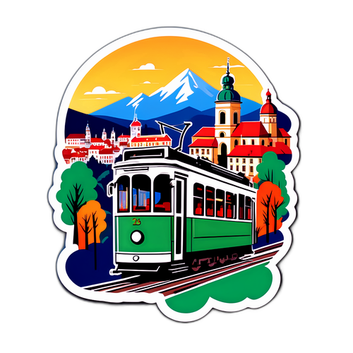 Nostalgische Straßenbahn von Linz