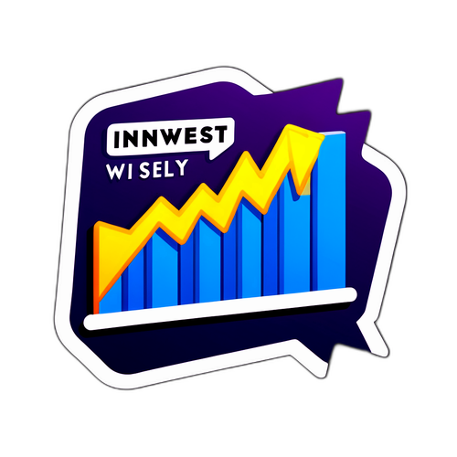 Un autocollant représentant un graphique des taux d'intérêt avec une flèche ascendante