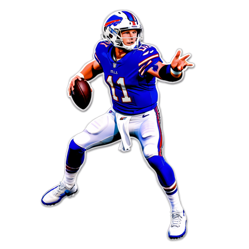 Dynamic Josh Allen Action Sticker