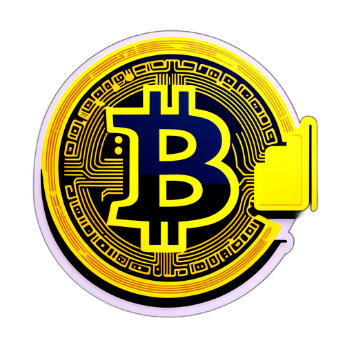 Bitcoin-symboli digitaalisessa taustassa