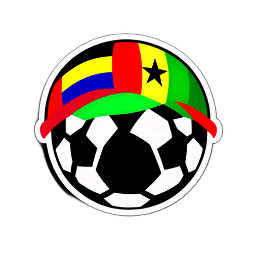 Vibanda vya Bendera za Ghana na Comoros na Mpira wa Miguu