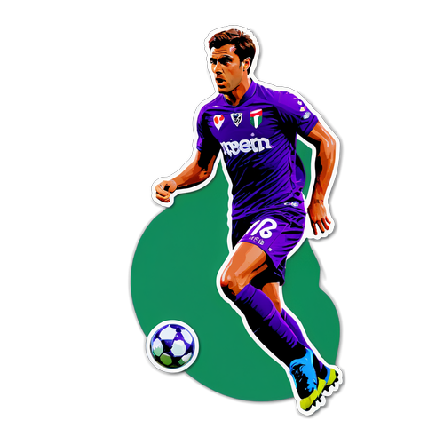 Fiorentina játékos akcióban