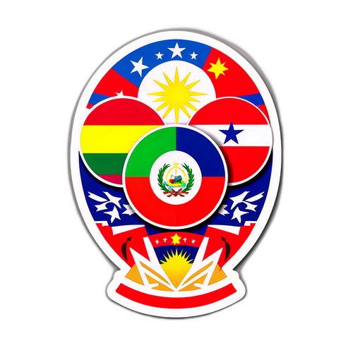 Diseño de un sticker representando la confrontación Bolivia vs Chile