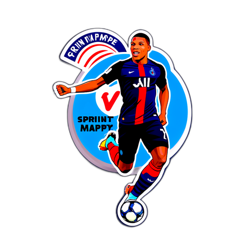 Kylian Mbappé w dynamicznej pozycji