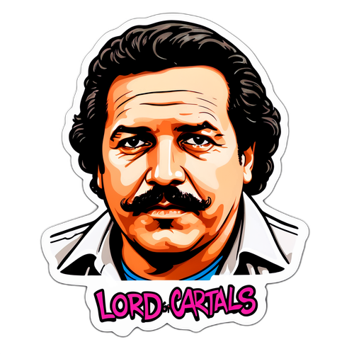 Portret Pablo Escobara w stylu graffiti