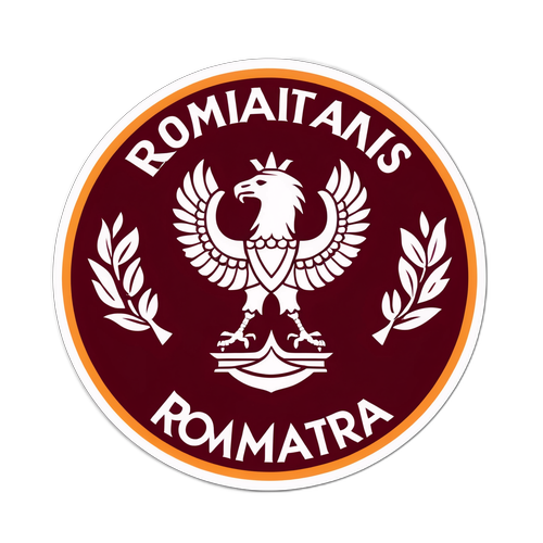 Εορταστική αυτοκόλλητη ετικέτα για τη νίκη της Ρόμα