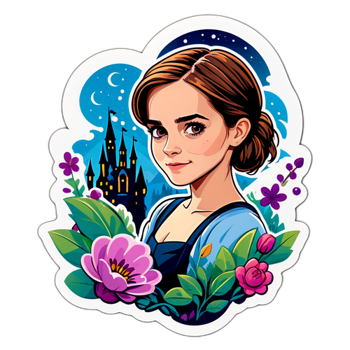 Sticker Magico di Emma Watson come Fiaba