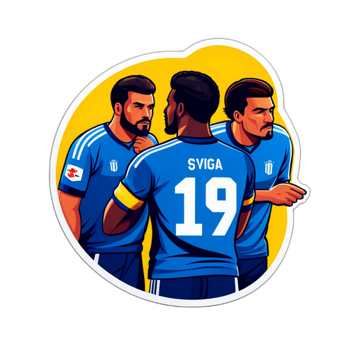 Jalkapalloilijat keskittyneinä joukkueen strategiaan ennen ottelua