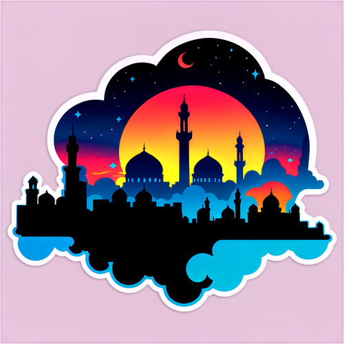 Sticker Mysterioso con Skyline di Damasco